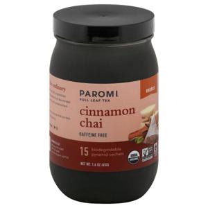 Paromi Rooibos, Cinnamon Chai, Caffeine Free, Pyramid Sachets