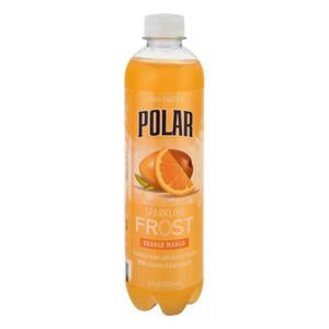 Polar Frost Sparkling Water, Zero-Calorie, Orange Mango