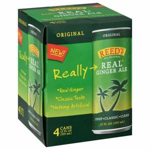 Reed's Ginger Ale, Original, Real, 4 Pack