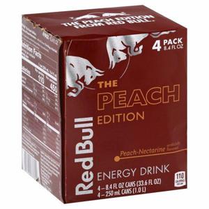 Red Bull Energy Drink, Peach Nectarine, 4 Pack