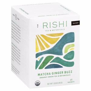 Rishi Green Tea, Organic, Matcha Ginger Buzz, Sachets