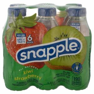 Snapple Juice Drink, Kiwi Strawberry Flavored, 6 Pack