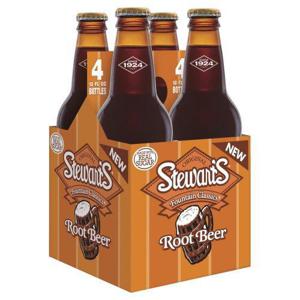 Stewart's Stewart's Root Beer Made with Sugar Root Beer, Original, 4 Pack