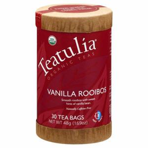 Teatulia Organic Tea, Vanilla Rooibos, Tea Bags