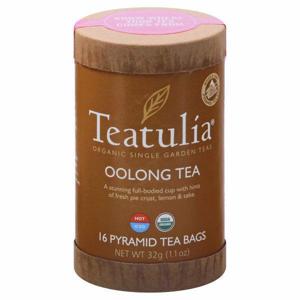 Teatulia Oolong Tea, Organic, Pyramid Tea Bags