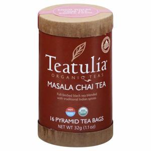 Teatulia Masala Chai Tea, Organic, Pyramid Tea Bags