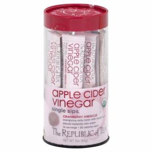 The Republic of Tea Apple Cider Vinegar Drink Mix, Cranberry Hibiscus, Single Sips