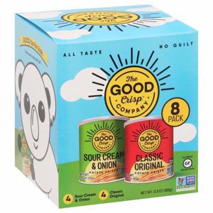 The Good Crisp Company Potato Crisps, Sour Cream & Onion/Classic Original, 8 Pack