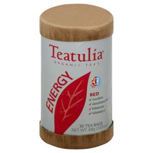 Teatulia Energy Red Tea, Bags