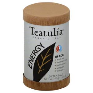 Teatulia Energy Black Tea, Bags