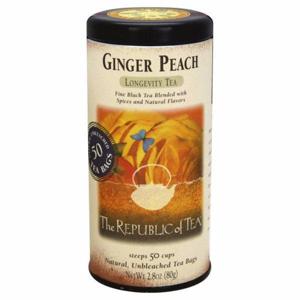 The Republic of Tea Longevity Tea, Ginger Peach, Natural Unbleached Tea Bags