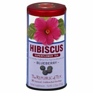 The Republic of Tea Tea, Superflower, Hibiscus, Blueberry, Caffeine-Free, Bags