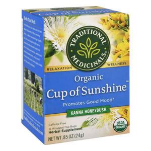 Traditional Medicinals Herbal Supplement, Organic, Kanna Honeybush, Cups of Sunshine, Tea Bags