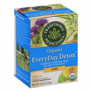 Traditional Medicinals Herbal Supplement, Organic, Everyday Detox, Lemon, Tea Bags