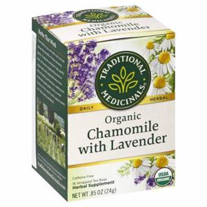 Traditional Medicinals Herbal Supplement, Organic, Chamomile with Lavender, Tea Bags