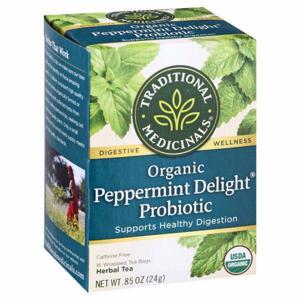 Traditional Medicinals Herbal Tea, Organic, Probiotic, Peppermint Delight, Tea Bags