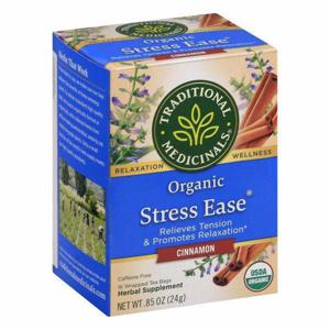 Traditional Medicinals Herbal Supplement, Organic, Stress Ease, Cinnamon, Tea Bags