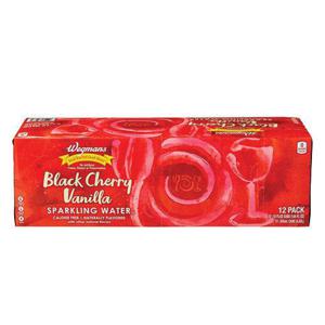 Wegmans Black Cherry Vanilla Sparkling Water, 12 Pack