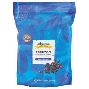 Wegmans Coffee, Whole Bean, Dark Roast, Espresso, FAMILY PACK