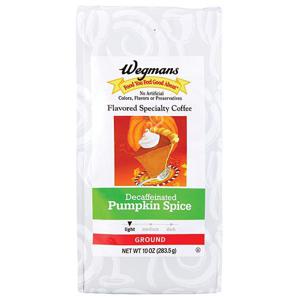 Wegmans Coffee, Specialty, Ground, Pumpkin Pie, Decaffeinated