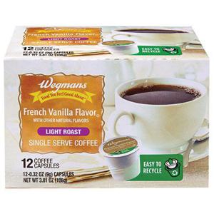 Wegmans Coffee Capsules, Vanilla Flavor Light Roast Single Serve