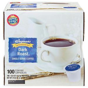 Wegmans Coffee Capsules, Dark Roast, Single Serve, FAMILY PACK