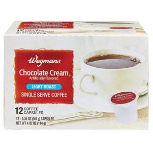 Wegmans Coffee Capsules, Chocolate Cream Flavored,  Light Roast, Single Serve