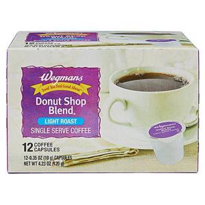 Wegmans Donut Shop Blend, Light Roast, Single Serve Coffee Capsules