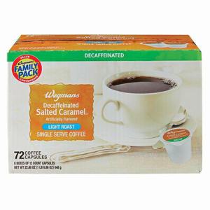 Wegmans Decaffeinated Salted Caramel Single Serve Coffee Capsules, FAMILY PACK