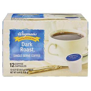 Wegmans Dark Roast, Single Serve Coffee Capsules