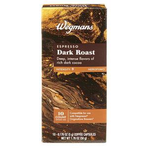 Wegmans Espresso Dark Roast Coffee Capsules, Intensity 9, Nerofumo, 10 Count