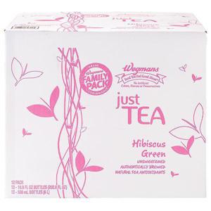 Wegmans Just Tea Tea, Hibiscus Green, 12 Pack, FAMILY PACK