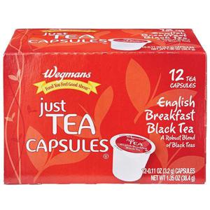 Wegmans Just Tea Tea, English Breakfast Black, Capsules