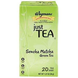 Wegmans Just Tea Tea Bags, Sencha Matcha Green