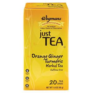 Wegmans Just Tea Tea Bags, Orange Ginger Turmeric Herbal