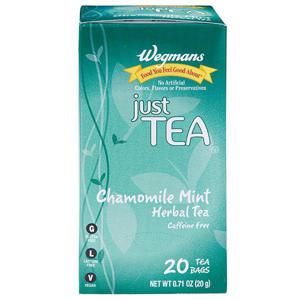 Wegmans Just Tea Tea Bags, Chamomile Mint, Herbal