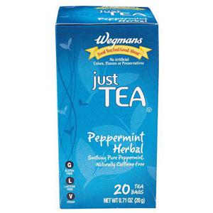 Wegmans Just Tea Peppermint Herbal Tea Bags