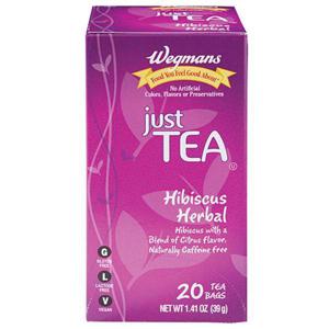 Wegmans Just Tea Hisbiscus Herbal Tea Bags