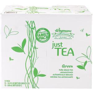 Wegmans Just Tea Green, 12 Pack, FAMILY PACK