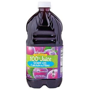 Wegmans Juice, 100%, Grape with Calcium & Fiber