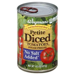 Wegmans No Salt Added Petite Diced Tomatoes