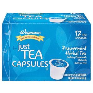 Wegmans Just Tea Tea, Peppermint, Herbal, Capsules