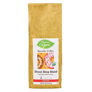 Wegmans Organic Coffee, Speciality, Ground, Donut Shop Blend