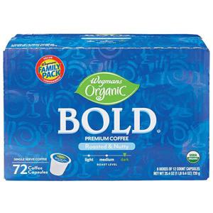 Wegmans Organic Bold Premium Single Serve Coffee Capsules, FAMILY PACK