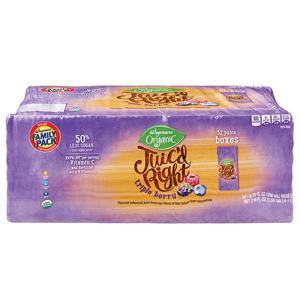 Wegmans Organic Juic'd Right, Triple Berry, Juice Boxes, 32 Pack