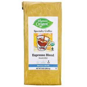 Wegmans Organic Specialty Coffee Espresso Blend Whole Bean Coffee