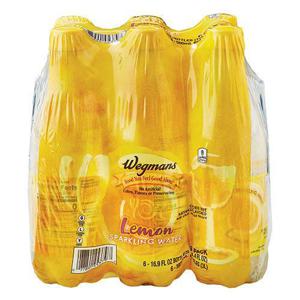 Wegmans Sparkling Water Lemon, 6 pack