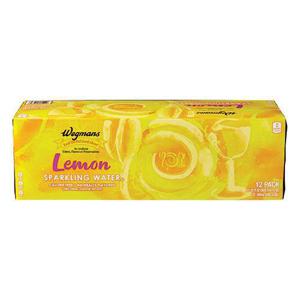 Wegmans Sparkling Water Lemon, 12 Pack