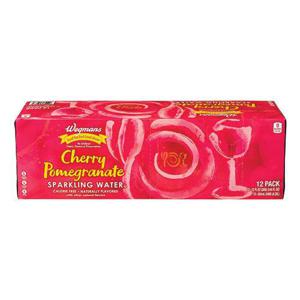 Wegmans Sparkling Water Cherry Pomegranate, 12 Pack