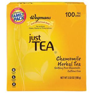 Wegmans Tea Bags, Chamomile Herbal, FAMILY PACK